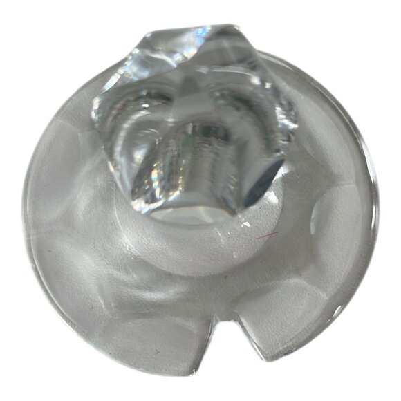 VTG Cut Crystal Condiment Jar with Spoon Notch – Footed Bohemian Style – Molded - Picture 5 of 8